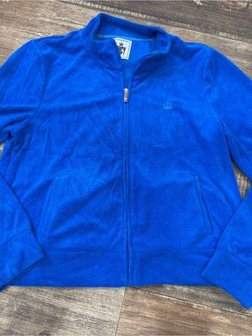 Juicy Couture Royal Blue Zip-Front Crewneck Sz Lrg